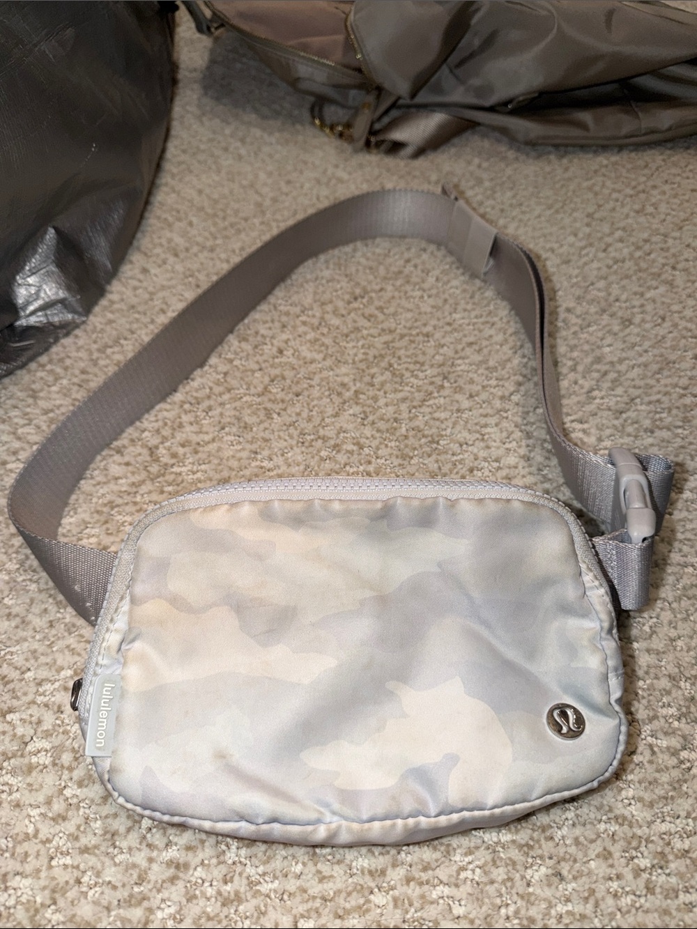 lululemon athletica Light Gray Camo Belt Bag